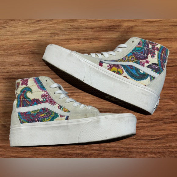 Vans SK8-Hi Tapered Stackform paisley sneakers in multi Women’s 9 men’s 7.5 - Picture 10 of 13